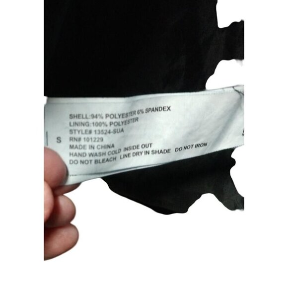 Ashley International Black Cropped Jacket S With Zipper & Belt Accents - Picture 4 of 6